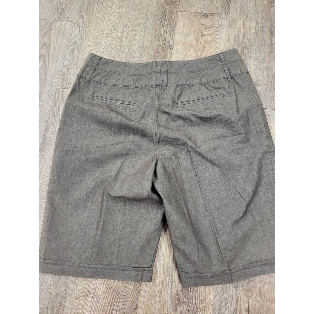 CATO Brown Women's Bermuda Dress Shorts Size 12 - 11" Inseam - Picture 5 of 5